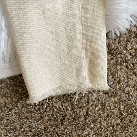 American Eagle Jeans Stretch Jegging Distressed Cream Womens Size 2 - Picture 6 of 10